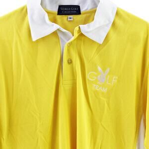 Playboy Golf Polo Shirt Yellow Wicking Quick Dry Breathable
